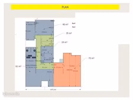 vente pro (murs) | bureaux | 192 m² | rouen
