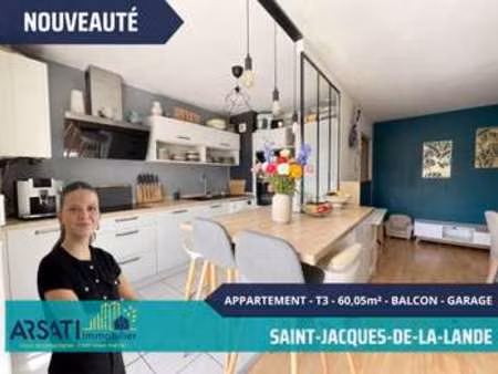 vente appartement 3 pièces à saint-jacques-de-la-lande (35136) : à vendre 3 pièces / 60m² 