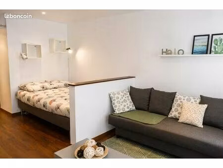 grand studio meublé de 35 m² avec espace nuit séparé et terrasse – le relecq-kerhuon
