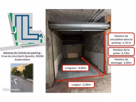garage / box / parking - stade de france - aubervilliers - saint-denis