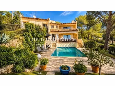 nice saint-pancrace – maison 6 pièces avec piscine  vue mer et dépendances