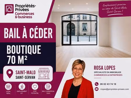 35400 saint malo - cession de bail   local commercial 70 m2