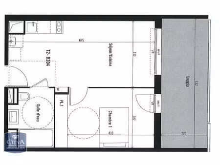 location appartement 2 pièces 39m² st jean de vedas 34430