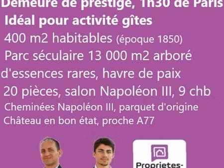 propriete   chateau  l'élégance intemporelle à 1h30 de paris