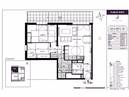 location appartement 3 pièces 65 m² à bordeaux (33100)