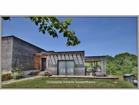 maison ossature bois rt 2012  plain pied   4 chambres  terrain de 6177 m2 en fond...