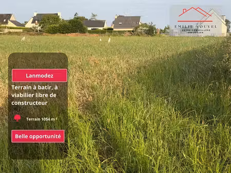 vente terrain 1054 m² lanmodez (22610)