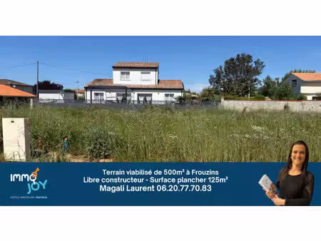 vente terrain 500 m² frouzins (31270)