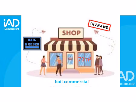 vente local commercial 70 m²