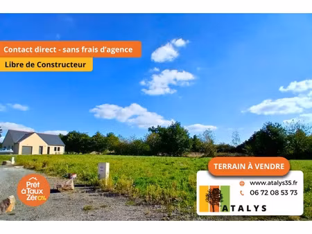 vente terrain 450 m² livré-sur-changeon (35450)