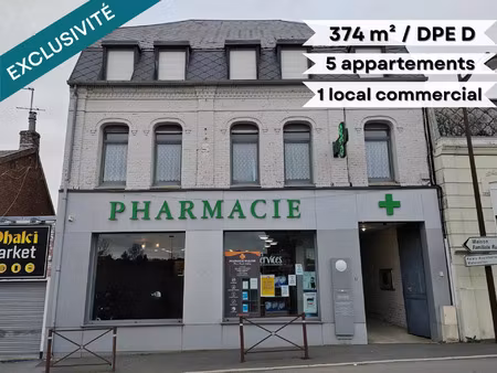 vente immeuble 374 m² valenciennes (59300)