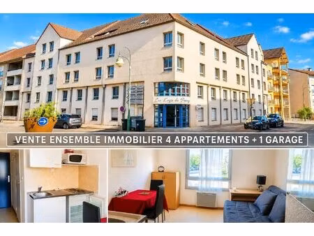 à vendre 4 studios + 1 garage situé centre ville paray le monial .