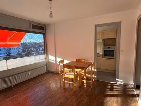 2 pièces avec cuisine équipée  séjour salon  grande chambre  lumineux  balcon sud ouest