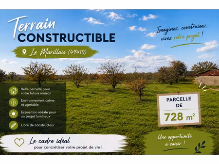 terrain constructible le marillais 13min d'ancenis