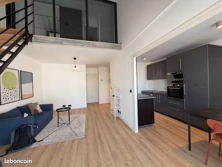 t2 duplex meublé 55 m² – hypercentre annemasse (chablais parc) – parking privé – 5 min gar