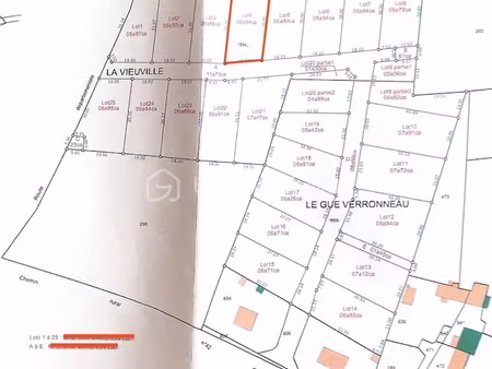 vente terrain 684 m² à bonneval (28800)  50 100 €