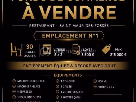 fonds de commerce à saint-maur-des-fosses