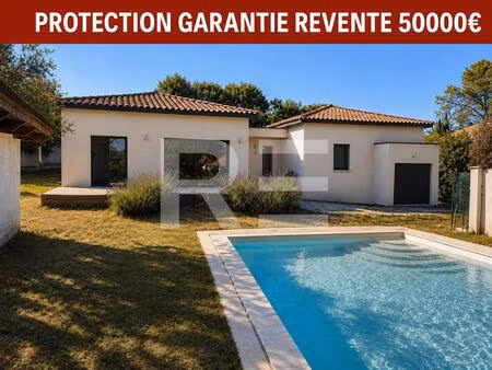 villa contemporaine  de plain pied 114m2  piscine sur 1100m2