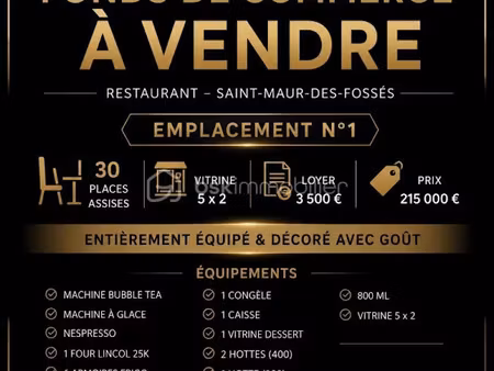 vente locaux professionnels à saint-maur-des-fosses (94100)  215 000 €