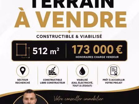 terrain 512 m² fos-sur-mer