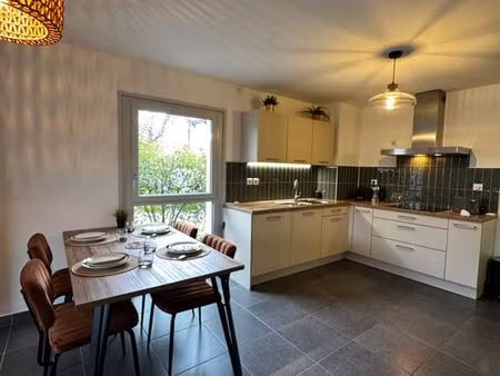 t2 cosy frontière suisse - jardin + parking