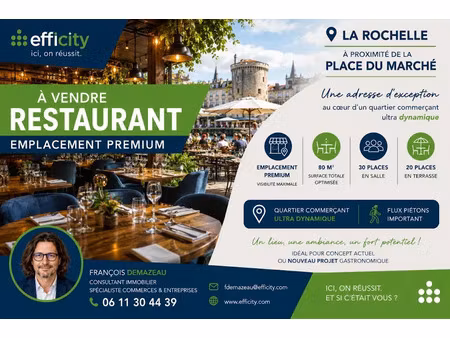 vente locaux professionnels 80 m² à la rochelle (17000)  384 560 €