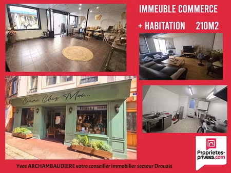 vente immeuble 6 pièces 210 m² à dreux (28100)  317 900 €