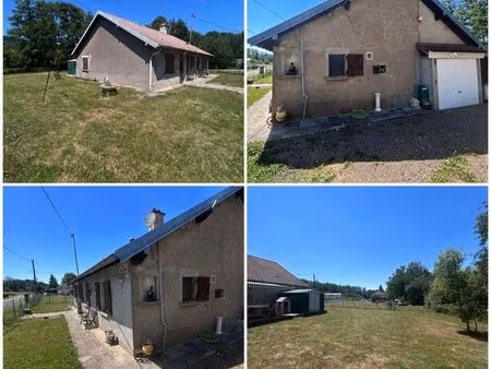 maison de plain-pied 60 m² – terrain 942 m² – garage – combles aménageables – secteur ronc