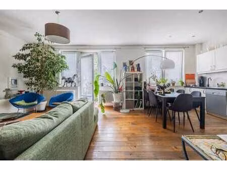 ixelles- bel appart 2 ch. + espace polyvanlent +jardin +gar.