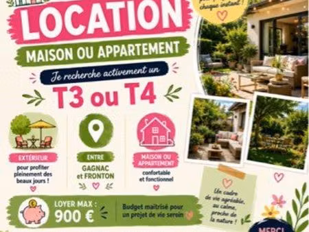 recherche logement t3/t4