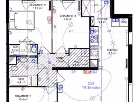 a louer t4 - aren’ice - 84m2 -terrasse 14m2 - double parking