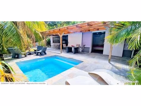 maison créole de charme meublée t2 – bac à punch privé & grande terrasse – le diamant – 1 