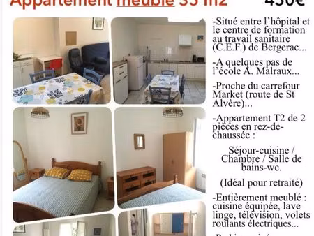 location appartement t2 bergerac