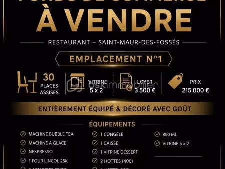 commerce restaurant saint maur des fosses