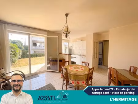 appartement t2 - rez-de-jardin - 45m2 - garage