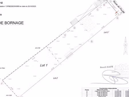 terrain constructible à vendre de 3386 m² au calme à saint julien l'ars