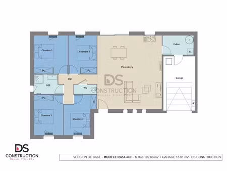 vente maison neuve 6 pièces 102 m² à benassay (86470)  178 620 €