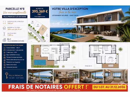 vente terrain 620 m² à la montagne (97417)  305 823 €