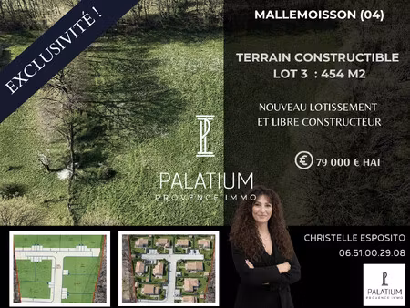 exclusivite ! terrain à bâtir prêt à construire de 454 m² ?