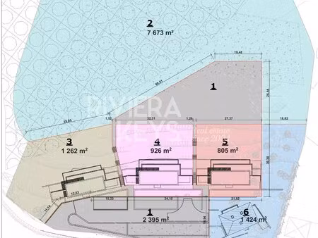 nice ouest : terrain d'exception avec permis de construire