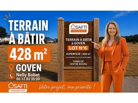 terrain à bâtir de 428 m² – viabilisé & libre de constructeur – dans un mini-lotissement  