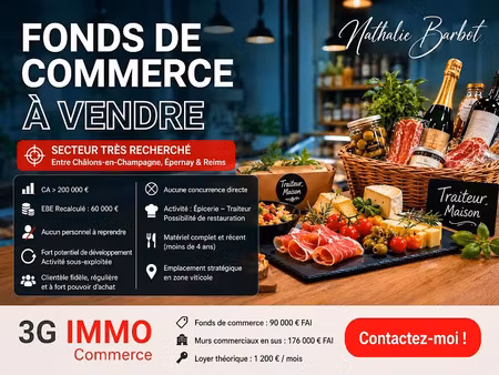 vente locaux professionnels 80 m² à chalons-en-champagne (51000)  90 000 €