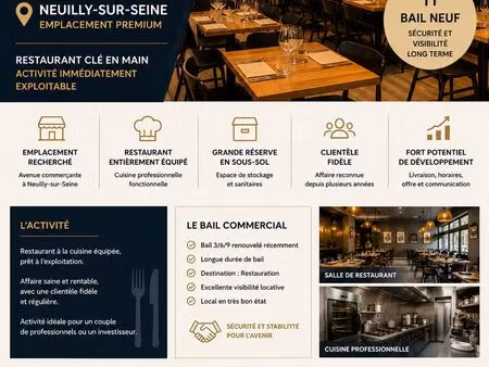 restaurant à neuilly-sur-seine (92200)