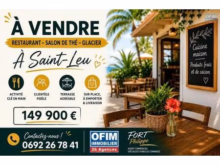 a vendre - restaurant avec terrasse à reprendre à saint-leu – une opportunité à ne pas man