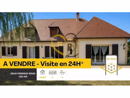 vente maison 4 pièces 170 m² à vignoux-sous-les-aix (18110)  220 000 €