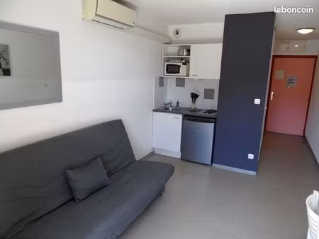 studio meublé /terrasse/ parking dans résidence sécurisée