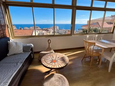 vue mer – à 2 min de monaco – 3 pièces avec véranda de 15 m²