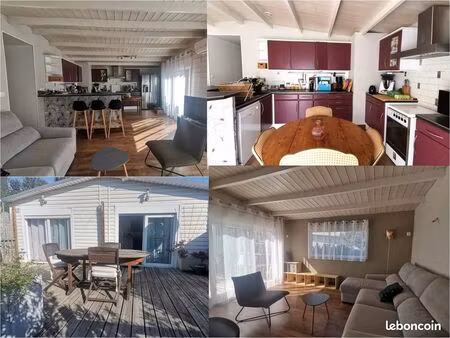 chalet en bois 4 pieces 85m2 + terrasse