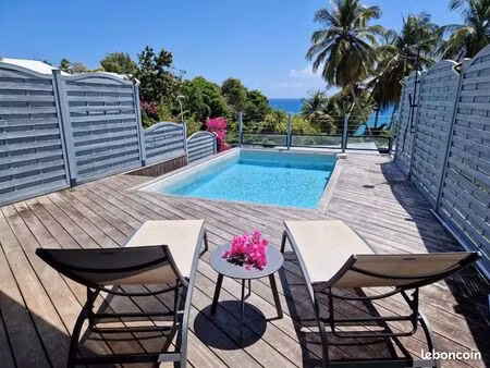 villa t3 - piscine privée - vue mer - proche plages - bord de mer - citerne d'eau