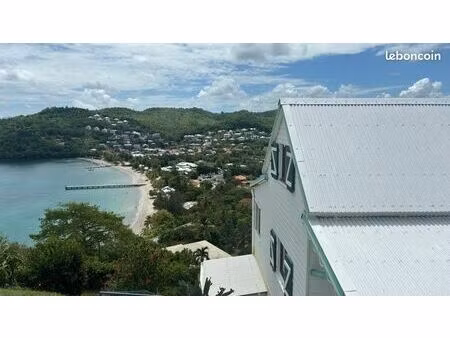location meublée haut de villa 3 chambres et bureau vue mer